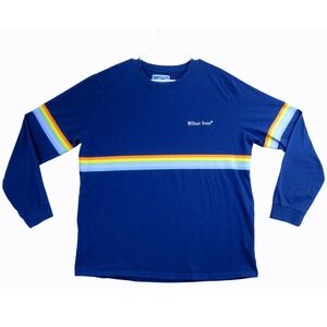 Wilbur Soot OS-1.2 Rainbow Stripe Long Sleeve‎ Shirt Mens 2XL Blue Retro Gamer